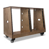Sound Town SDRK-D12TB-R | REFURBISHED: DIY 2 x 12U Slanted Studio Rack with Baltic Birch Plywood, Casters, Weathered Brown, for Recording Room, Home Studio - Audio Equipment