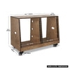 Sound Town SDRK-D12TB-R | REFURBISHED: DIY 2 x 12U Slanted Studio Rack with Baltic Birch Plywood, Casters, Weathered Brown, for Recording Room, Home Studio - Size and Dimensions