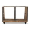 Sound Town SDRK-D12TB-R | REFURBISHED: DIY 2 x 12U Slanted Studio Rack with Baltic Birch Plywood, Casters, Weathered Brown, for Recording Room, Home Studio - Server Devices