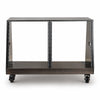 SDRK-D12TD | DIY 2 x 12U Slanted Double-Bay Studio Rack with Casters for Home Studio and Recording Room, Baltic Birch Plywood, Black Espresso - Front Panel