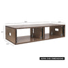 Sound Town SDRK-D4B-R 2 x 4U (4-Space) Double Bay Studio Equipment Rack, Weathered Brown Plywood, for Recording Room, Home Studio, Refurbished - Size & Dimensions