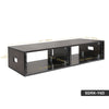 Sound Town SDRK-D4D | DIY 2 x 4U Double-Bay Studio Rack for Home Studio and Recording Room, Baltic Birch Plywood, Black Espresso - Size and Dimensions