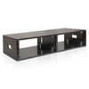 Sound Town SDRK-D4D | DIY 2 x 4U Double-Bay Studio Rack for Home Studio and Recording Room, Baltic Birch Plywood, Black Espresso - Right Side Panel