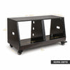 Sound Town SDRK-D8TD | DIY 2 x 8U Slanted Double-Bay Studio Rack with Casters for Home Studio and Recording Room, Baltic Birch Plywood, Black Espresso - Size and Dimensions