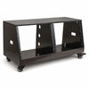 Sound Town SDRK-D8TD | DIY 2 x 8U Slanted Double-Bay Studio Rack with Casters for Home Studio and Recording Room, Baltic Birch Plywood, Black Espresso - Right View
