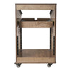 ound Town SDRK-M11X10B-R | REFURBISHED: DIY Studio Rack with 11U Slant Mixer Top, 10U Front, 2U Drawer, Rubber Feet, Casters, Baltic Plywood, Weathered Brown  - Back View
