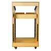 Sound Towm SDRK-M11X12 | DIY Studio Rack with 11U Slant Mixer Top, 12U Front, 2U Drawer, Rubber Feet, Casters, Baltic Plywood, Golden Oak - Back View