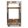 Sound Town SDRK-M11X12B-R | REFURBISHED: DIY Studio Rack with 11U Slant Mixer Top, 10U Front Rack, 2U Bottom Storage, Casters, Rubber Feet, Baltic Plywood, Weathered Brown - Back View with Grommet Cut Out for Cable Management