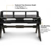 Sound Town SDRK-PF60D | Studio Workstation Desk with 3 x 3U Rack Bays, Adjustable Top Shelf, Slide-Out Controller Keyboard Tray, DIY, Plywood, Black Espresso - Features, Details, Two Mounting Options, Height Clearance