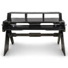 Sound Town SDRK-PF60D | Studio Workstation Desk with 3 x 3U Rack Bays, Adjustable Top Shelf, Slide-Out Controller Keyboard Tray, DIY, Plywood, Black Espresso - Front Panel, First Assembly