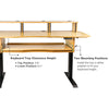 Sound Town SDRK-SD1 | DIY Music Recording Studio Desk Workstation w/ Electric Adjustable Height, 3x4U Rack/Top Shelf, Sliding Keyboard Tray, Plywood, Golden Oak-Keyboard Tray Height & Two Mounting Potations