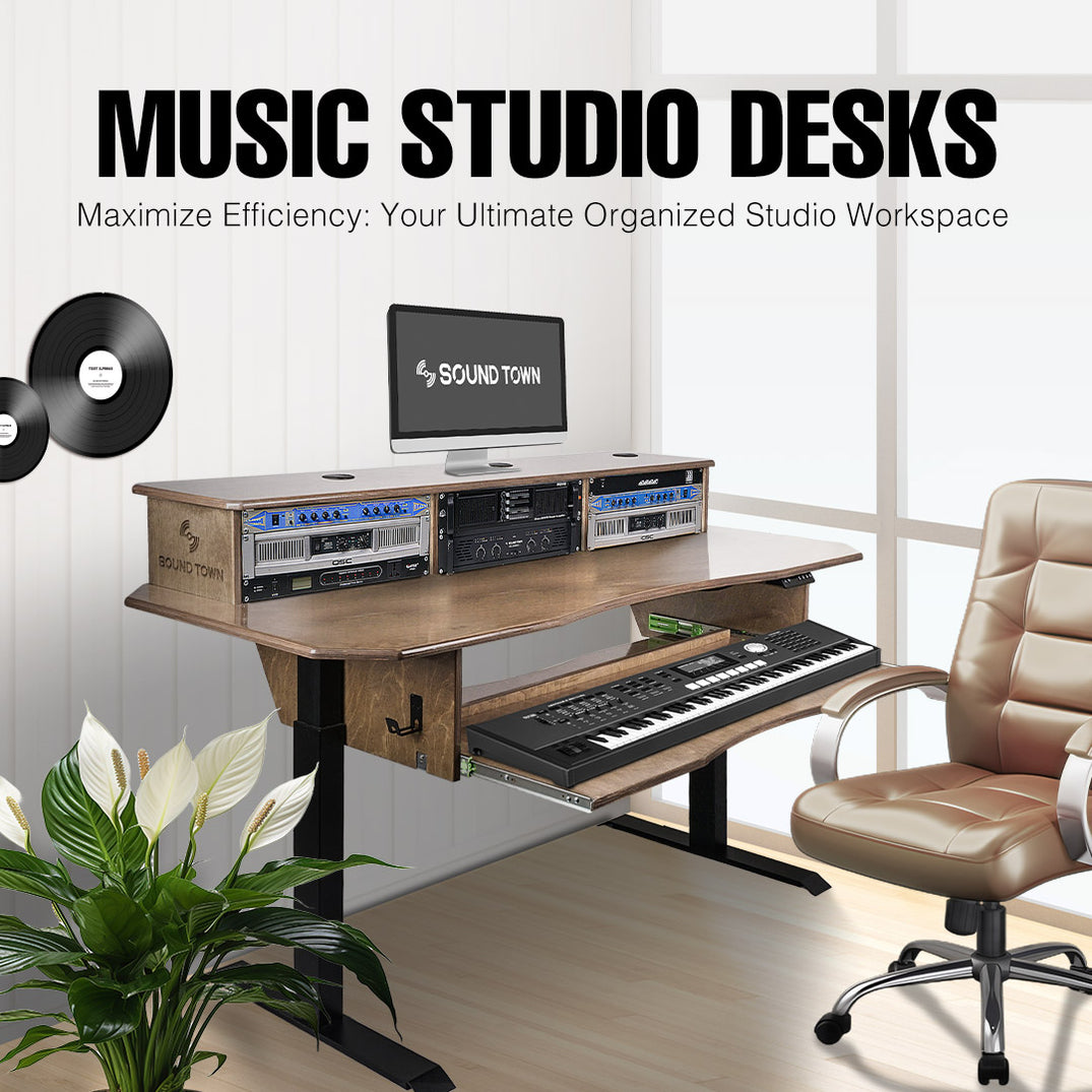SDRK-SD1B | Music Recording Studio Desk Workstation w/ Adjustable ...
