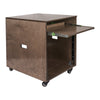 Sound Town SDRK-ST10B 10U Space Plywood Studio Equipment Rack Desk w/ Slide-Out Tray, Rubber Feet, Casters, for Recording, Podcasts, Broadcasts, Streaming, Weathered Brown - Standard 19" Mountable Device Cabinet