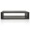 Sound Town SDRK-Y2D | DIY 2U Desktop Studio Rack for Home Studio and Recording Room, Baltic Birch Plywood, Black Espresso - Front Panel