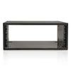 SDRK-Y4D | DIY 4U Desktop Studio Rack for Home Studio and Recording Room, Baltic Birch Plywood, Black Espresso - Front Panel