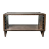 Sound Town SDRK-Y4SLB-R | REFURBISHED: DIY 4U Angled Desktop Turret Studio Rack with Baltic Birch Plywood, Weathered Brown, Assembly Required - Open Back
