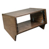 Sound Town SDRK-Y4SLB-R | REFURBISHED: DIY 4U Angled Desktop Turret Studio Rack with Baltic Birch Plywood, Weathered Brown, Assembly Required - Rackpod, Slanted