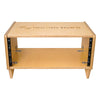 Sound Town SDRK-Y4SL-R | REFURBISHED: DIY 4U Angled Desktop Turret Studio Rack with Baltic Birch Plywood, Golden Oak, Assembly Required - Server Devices