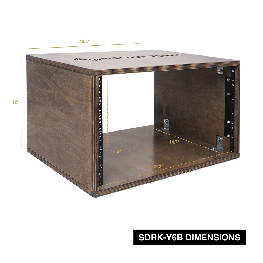 SDRK-Y6B | DIY 6U Studio Rack with Baltic Birch Plywood