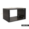 Sound Town SDRK-Y6D | DIY 6U Desktop Studio Rack for Home Studio and Recording Room, Baltic Birch Plywood, Black Espresso - Size and Dimensions