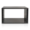 Sound Town SDRK-Y6D | DIY 6U Desktop Studio Rack for Home Studio and Recording Room, Baltic Birch Plywood, Black Espresso - Front Panel