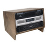 Sound Town SDRK-Y6SLB-R | REFURBISHED: DIY 6U Angled Desktop Turret Studio Rack with Baltic Birch Plywood, Weathered Brown, Assembly Required - Audio Equipment, Power Amplifier, Microphone System, Sequence Controller Display, Crossover