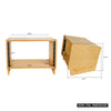 Sound Town SDRK-Y6SL DIY 6U Angled Desktop Turret Studio Rack with Baltic Birch Plywood, Golden Oak, Assembly Required - Size and Dimensions