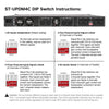 Sound Town ST-UPDM4C Ultra-Lightweight 1U 4-Channel PA/DJ Power Amplifier, 4 x 1400W at 4-ohm, Supports 4 & 8-ohm - DIP Switch Instructions