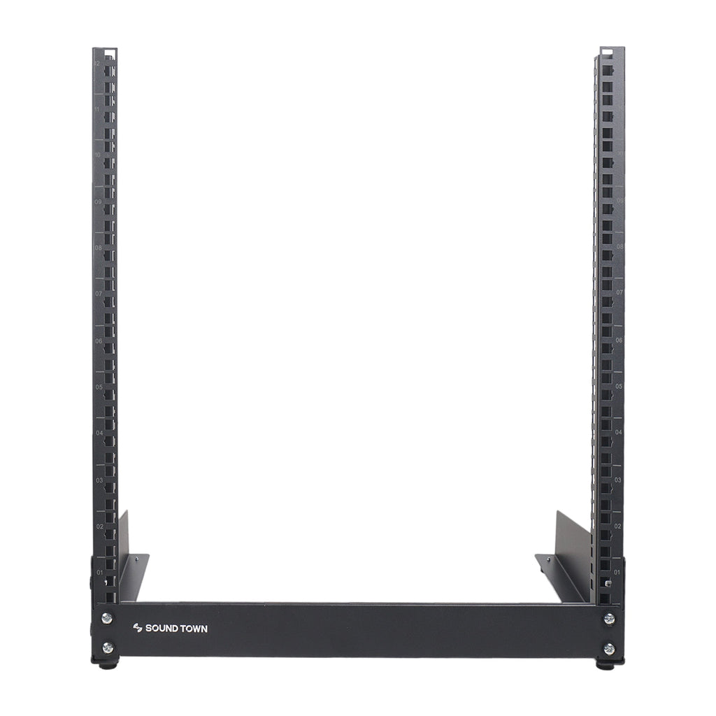 ST2PF-12LW-R | REFURBISHED: 12U 2-Post Desktop Open-Frame Rack – Sound Town