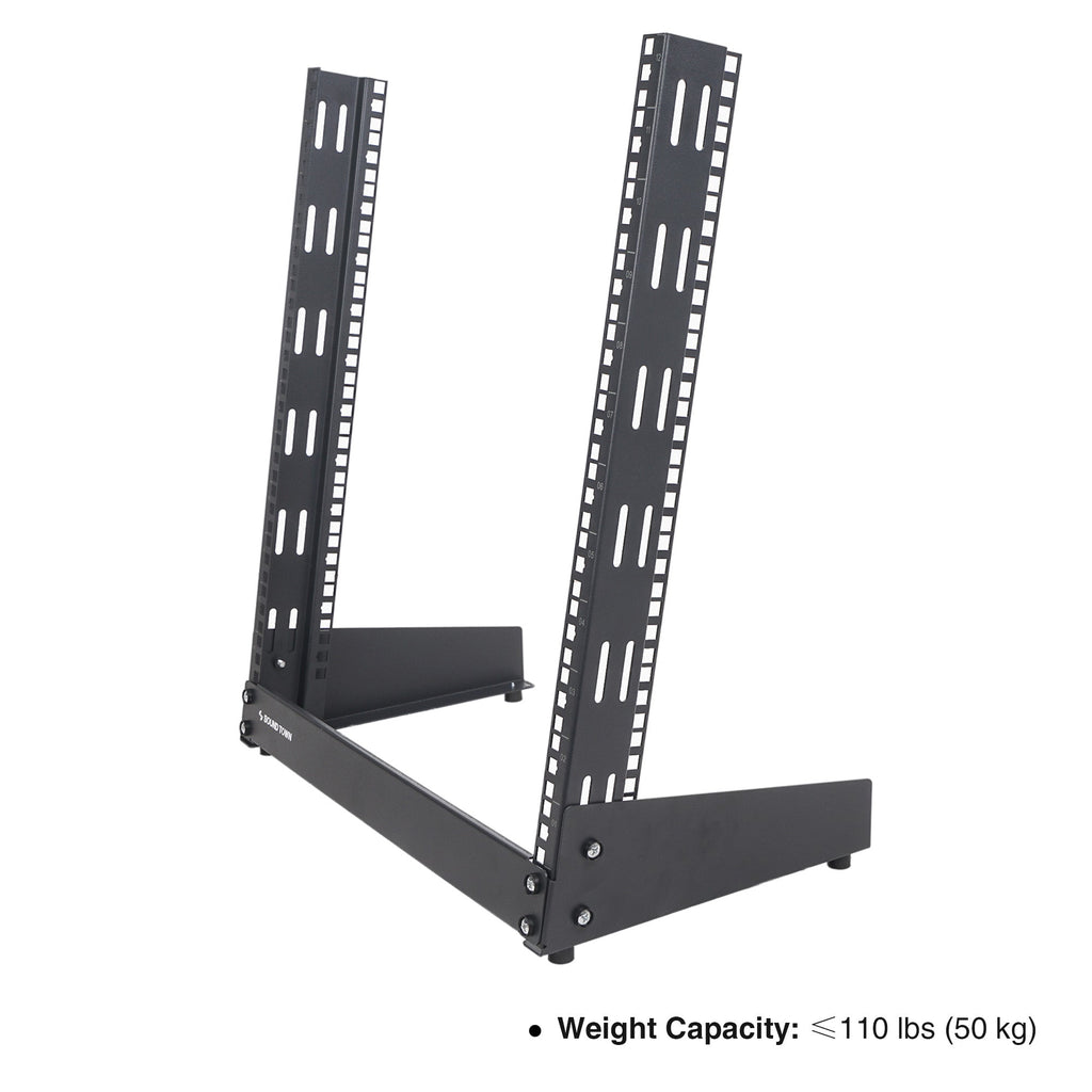 Refurb Rack ST2PF-12LW-R | REFURBISHED: 12U 2-Post Desktop Open-Frame Rack – Sound Town