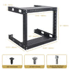 Sound Town ST2PWOR-8U-R | REFURBISHED: 2-Post 8U Wall-Mount Open Frame Rack for PA, Servers, IT Equipment, Network Devices, AV, Patch Panels, 16" Depth - Size, Dimensions, Parts, Accessories List, Included in the Box, Package Contents, Screw Size