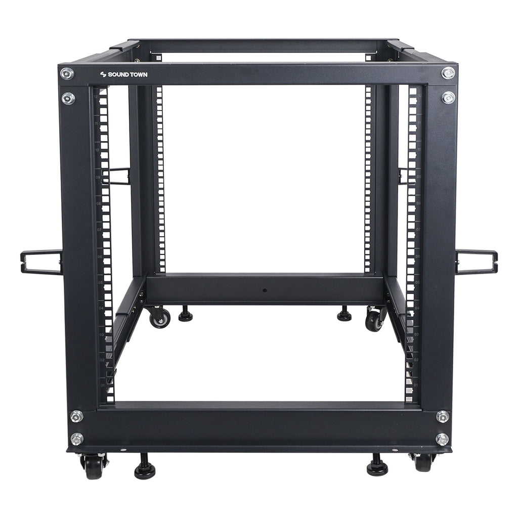 2012a Storage Rack 4f ST4POF-A12U-R | REFURBISHED: 4-Post 12U Open Frame PA/Server/Network ...
