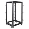 Sound Town ST4POF-A25U-R | REFURBISHED: 4-Post 25U Open Frame PA, Server & Network Equipment Rack w/ Adjustable Depth 22"-40", Casters, Levelers, Cable Management - Steel Construction, Minimalist Design
