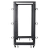 Sound Town ST4POF-A25U-R | REFURBISHED: 4-Post 25U Open Frame PA, Server & Network Equipment Rack w/ Adjustable Depth 22"-40", Casters, Levelers, Cable Management - Professional, Rackmountable Devices