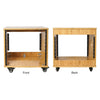 Sound Town STBR-10UW-R | REFURBISHED: DIY 10U Solid Carbonized Bamboo Studio Rack w/ 16" Depth, Ventilation, Casters for Recording Room, PA/DJ Pro Equipment, Home Audio - Front and Back View