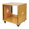 Sound Town STBR-10UW-R | REFURBISHED: DIY 10U Solid Carbonized Bamboo Studio Rack w/ 16" Depth, Ventilation, Casters for Recording Room, PA/DJ Pro Equipment, Home Audio - Left Panel