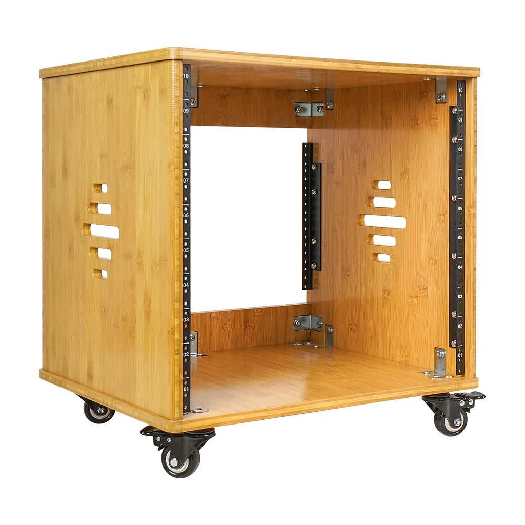 STBR-10UW | DIY 10U Solid Carbonized Bamboo Studio Rack, Ventilated ...