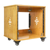 Sound Town STBR-10UW-R | REFURBISHED: DIY 10U Solid Carbonized Bamboo Studio Rack w/ 16" Depth, Ventilation, Casters for Recording Room, PA/DJ Pro Equipment, Home Audio - Right Panel, Rack Mountable