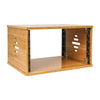 Sound Town STBR-6U | DIY 6U Solid Carbonized Bamboo Studio Equipment Rack w/ 14.2" Depth, Ventilation for Recording Room, PA/DJ Equipment, Home Audio - Right Panel