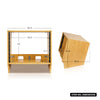 Sound Town STBR-8SL | DIY 8U Angled Desktop Turret Studio Rack, Solid Carbonized Bamboo, Assembly Required - Size and Dimensions