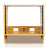 Sound Town STBR-8SL | DIY 8U Angled Desktop Turret Studio Rack, Solid Carbonized Bamboo, Assembly Required - Recording Room