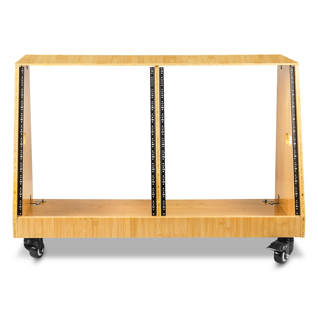 STBR-D12T | DIY 2 x 12U Slanted Studio Rack with Solid Carbonized ...