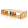 Sound Town STBR-D4 | DIY 2 x 4U Studio Rack, Solid Carbonized Bamboo, for Recording Room, Home Studio for Recording Room, Home Studio, Audio Gear Organization 