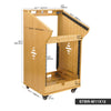 Sound Town STBR-M11X12 | DIY 12U Solid Carbonized Bamboo Studio Rack w/ 11U Top, 2U Bottom Storage, Casters, Rubber Feet,  for Recording Room, PA/DJ Equipment, Home-Audio - Size & Dimensions 