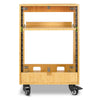 Sound Town STBR-ST12T-R | REFURBISHED: DIY Slanted-12U Studio Rack(4U Top + 8U Lower), w/2U Bottom Storage, Golden Oak-Rackmount