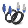 Sound Town STC-PP4-2PK | 2 Pack 4FT 14AWG AC PowerCon Cable with Twist Lock, Input to Output 3 Pin Cable for Powered Speaker, Stage Light, LED Screen and More