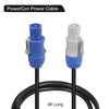Sound Town STC-PP4-2PK | 2 Pack 4FT 14AWG AC PowerCon Cable with Twist Lock, Input to Output 3 Pin Cable for Powered Speaker, Stage Light, LED Screen and More-Male to Male 