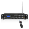Sound Town STCA-6130-R | REFURBISHED: 3-Zone 6-Channel x 130W Low-Impedance Class-AB Commercial Power Amplifier w/ Bluetooth for Restaurants, Lounges, Bars, Schools, Warehouses-Front View