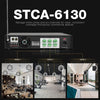 Sound Town STCA-6130 | 3-Zone 6-Channel x 130W Low-Impedance Class-AB Commercial Power Amplifier w/ Bluetooth, Euroblock Input Connectors, for Restaurants, Gyms, Swimming Pools, Lounges, Bars, Schools, Warehouses & 4ohm or 8ohm Wall-Mount Speakers