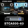Sound Town STCA500-63 | 500W 70V/100V Stereo/Mono 6-Zone Commercial Amplifier w/ Bluetooth, USB, Optical Input for Restaurants, Bars, Multi-Room, Retails Spaces, Lounges Installation